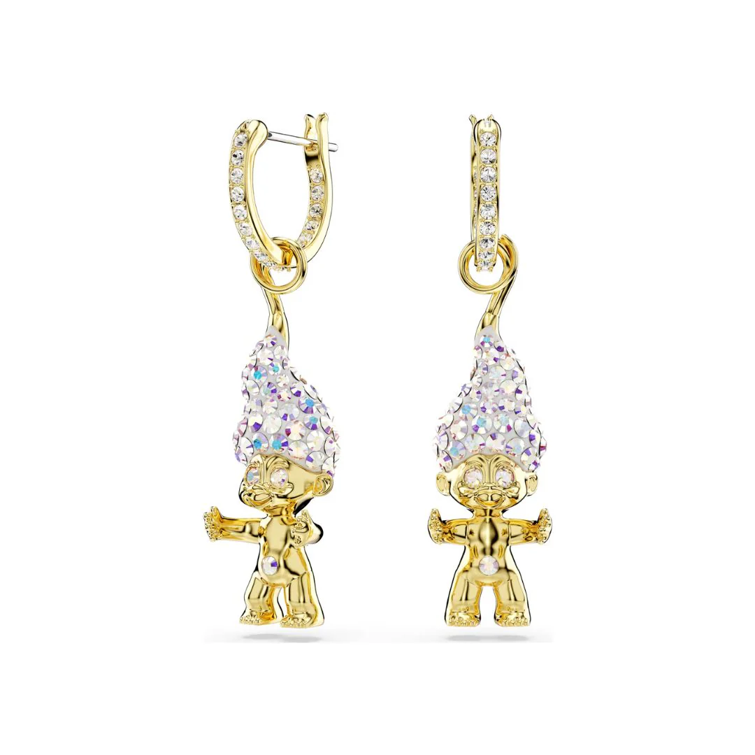 Swarovski Good Luck Troll korvakorut, keltakullanväri ja kirkkaat kristallit 5691944