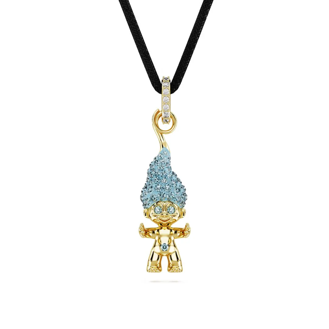 Swarovski Good Luck Troll riipus, keltakullanväri ja siniset kristallit 5691942