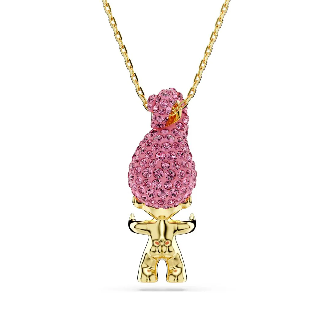 Swarovski Good Luck Troll riipus, keltakullanväri ja pinkit kristallit 5691940 - Image 4