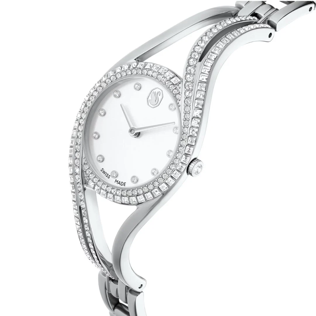 Swarovski Hyperbola bangle rannekello, hopeanväri ja kirkkaat kristallit, 5689432 - Image 5