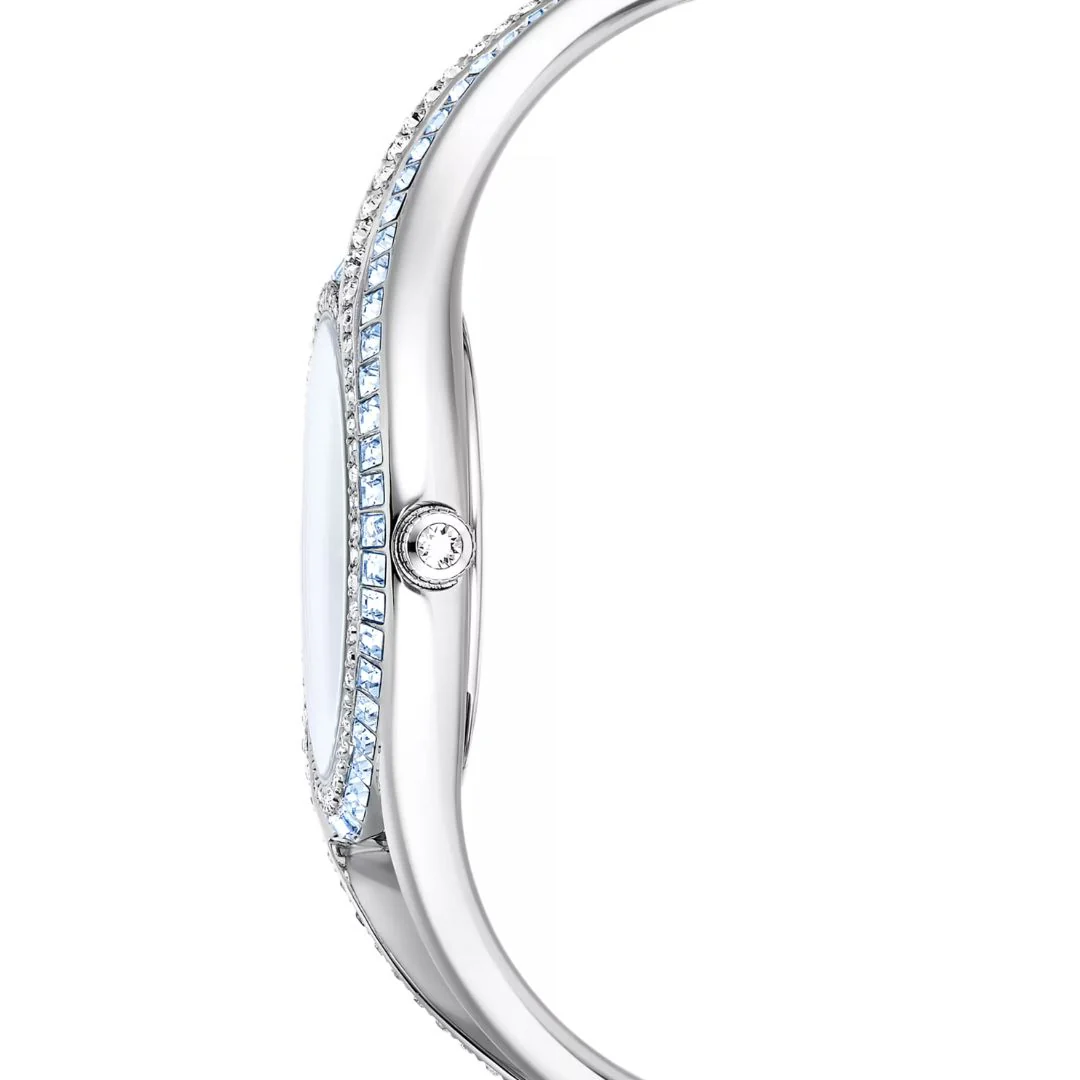 Swarovski Hyperbola bangle rannekello, hopeanväri ja siniset kristallit, 5715463 - Image 6