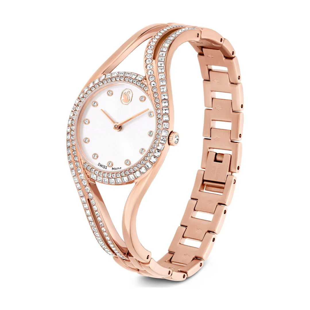 Swarovski Hyperbola bangle rannekello, ruusukullanväri ja kirkkaat kristallit, 5715465 - Image 3
