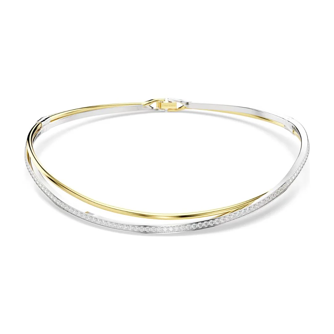 Swarovski Hyperbola Choker kaulakoru, keltakullanväri ja vaalea metalli kirkkailla kristalleilla, 5702409
