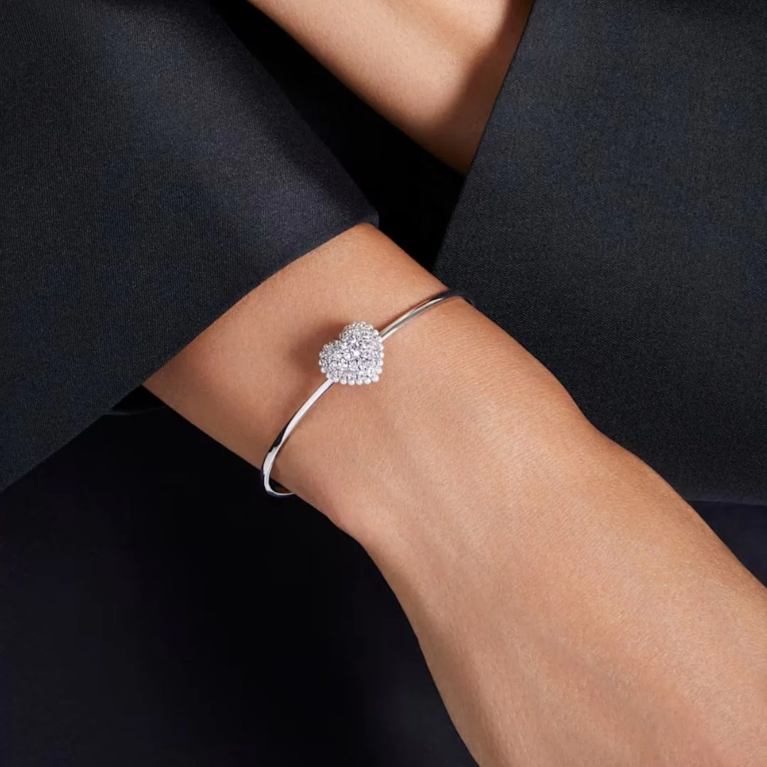 Swarovski Hyperbola Heart rannerengas, vaalea metalli ja kirkkaat kristallit, 5684385 - Image 2