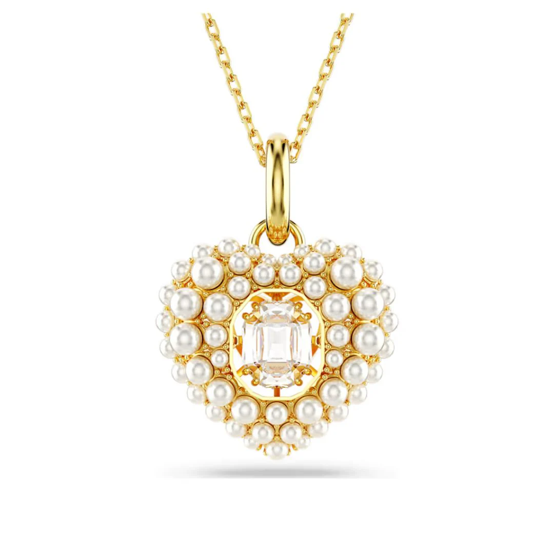 Swarovski Hyperbola Heart riipus, keltakullanväri ja kirkas kristallit, 5680399