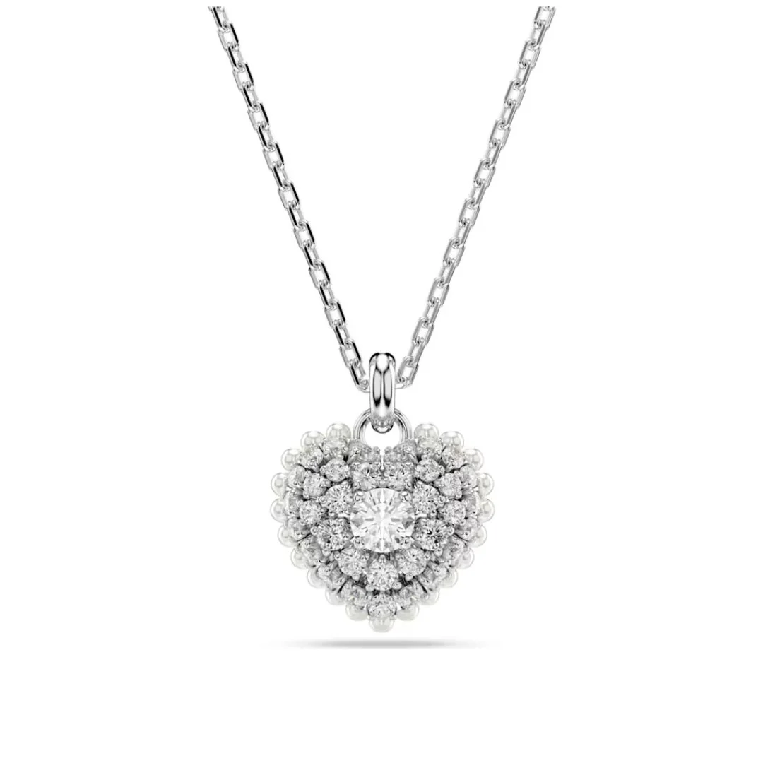 Swarovski Hyperbola Heart riipus, vaalea metalli ja kirkkaat kristallit, 5684386