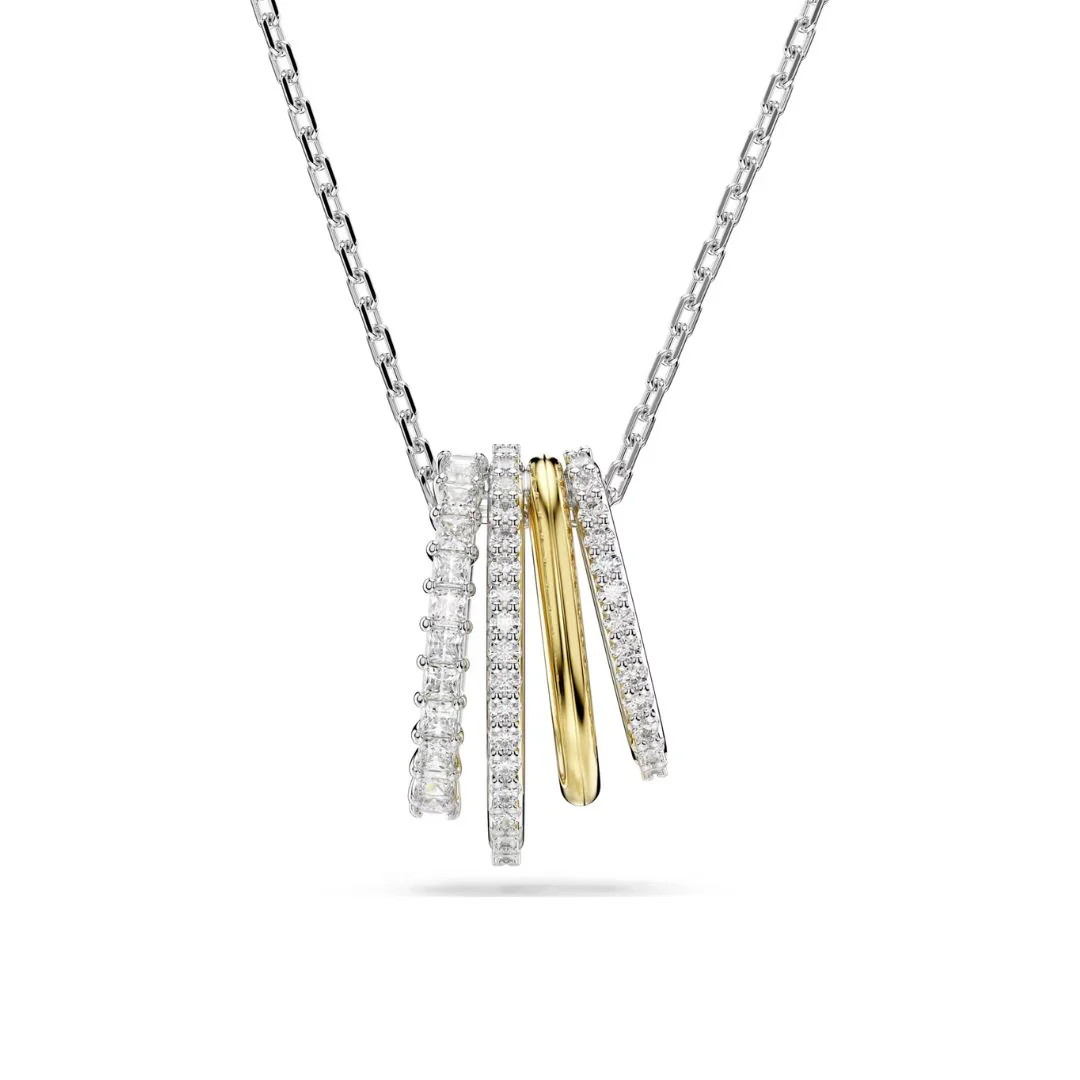 Swarovski Hyperbola riipus, vaalea metalli, keltakullanväri ja kirkkaat kristallit 5696626