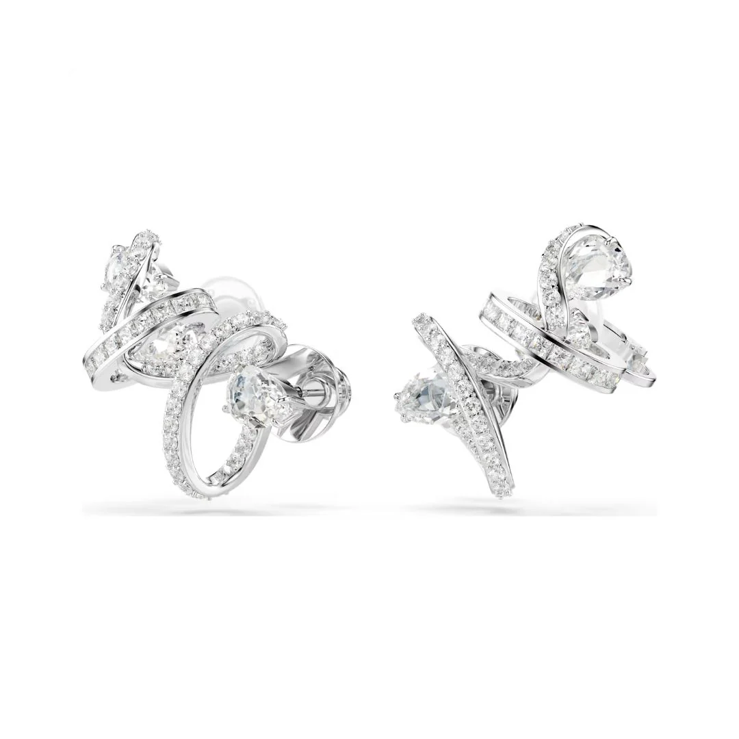 Swarovski Hyperbola korvakorut, vaalea metalli ja kirkkaat kristallit, 5692424 - Image 2