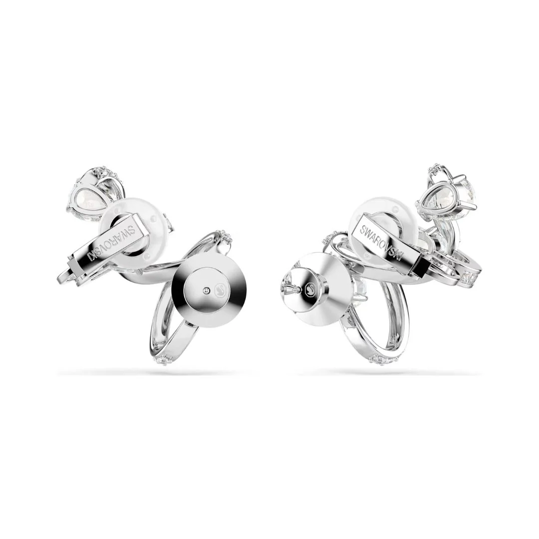 Swarovski Hyperbola korvakorut, vaalea metalli ja kirkkaat kristallit, 5692424 - Image 3