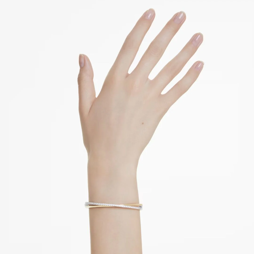 Swarovski Hyperbola rannekoru, keltakullanväri ja vaalea metalli kirkkailla kristalleilla - Image 2