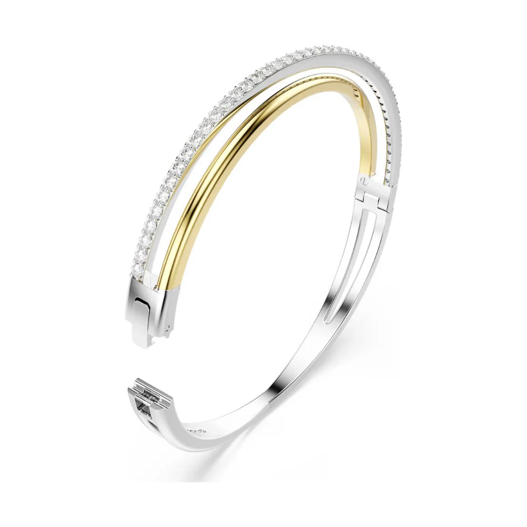 Swarovski Hyperbola rannekoru, keltakullanväri ja vaalea metalli kirkkailla kristalleilla - Image 4