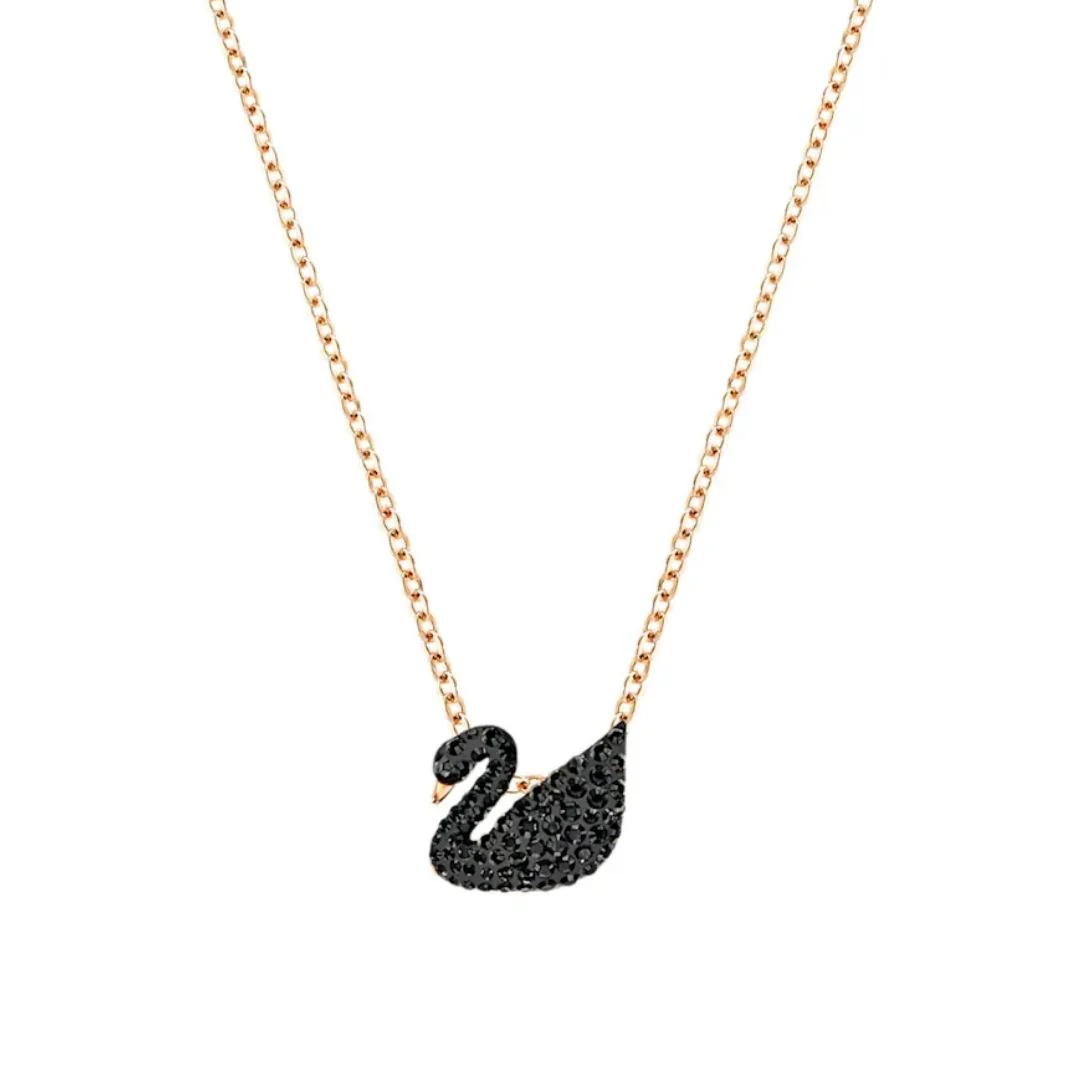 Swarovski Iconic Swan kristalliriipus mustilla kristalleilla