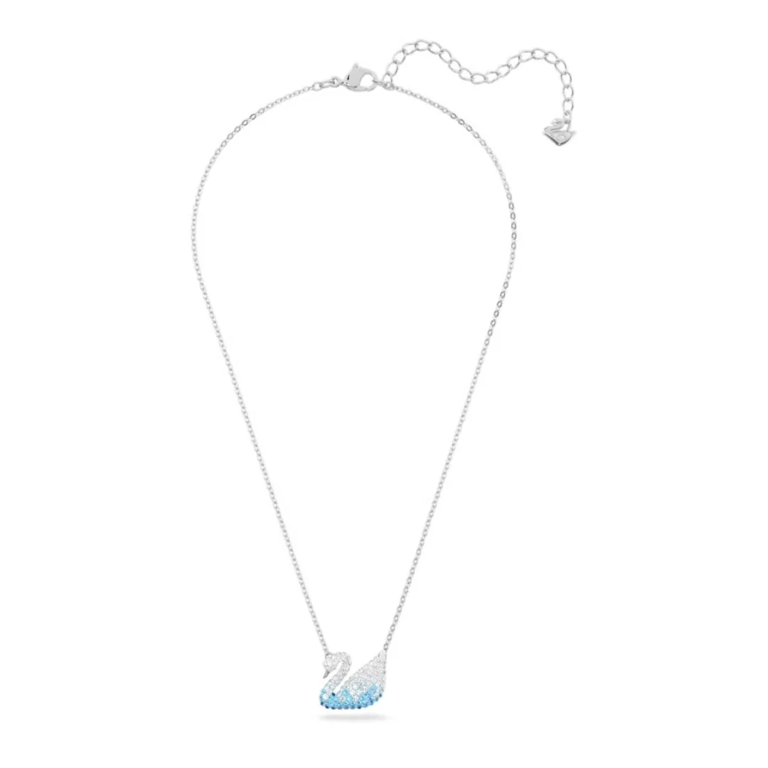 Swarovski Iconic Swan riipus, vaalea metalli ja siniset kristallit 5512095 - Image 3