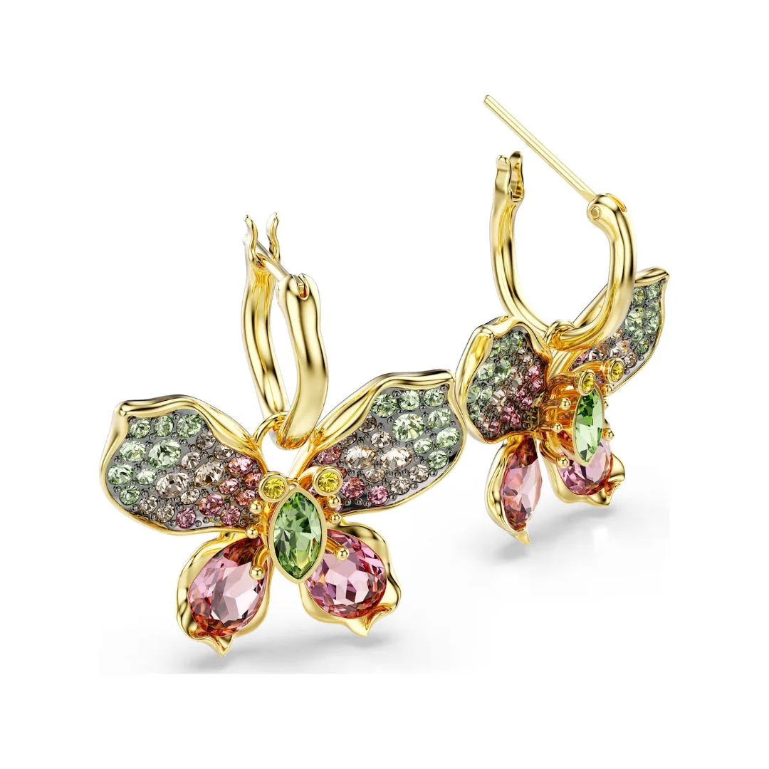 Swarovski Idyllia Butterfly korvakorut, keltakullanväri ja eriväriset kristallit, 5709953 - Image 2