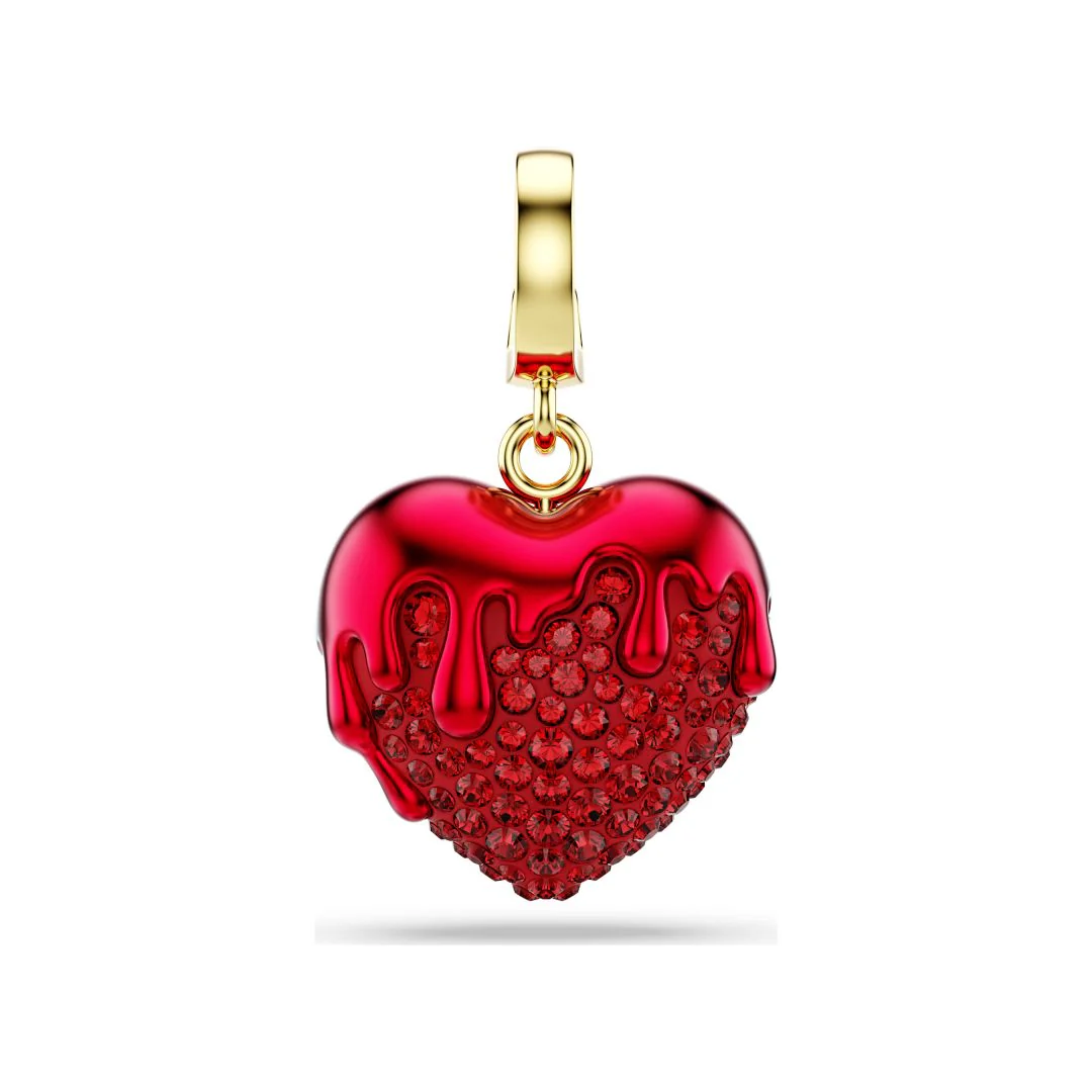 Swarovski Idyllia charm, keltakullattu ja punaiset kristallit, 5742994