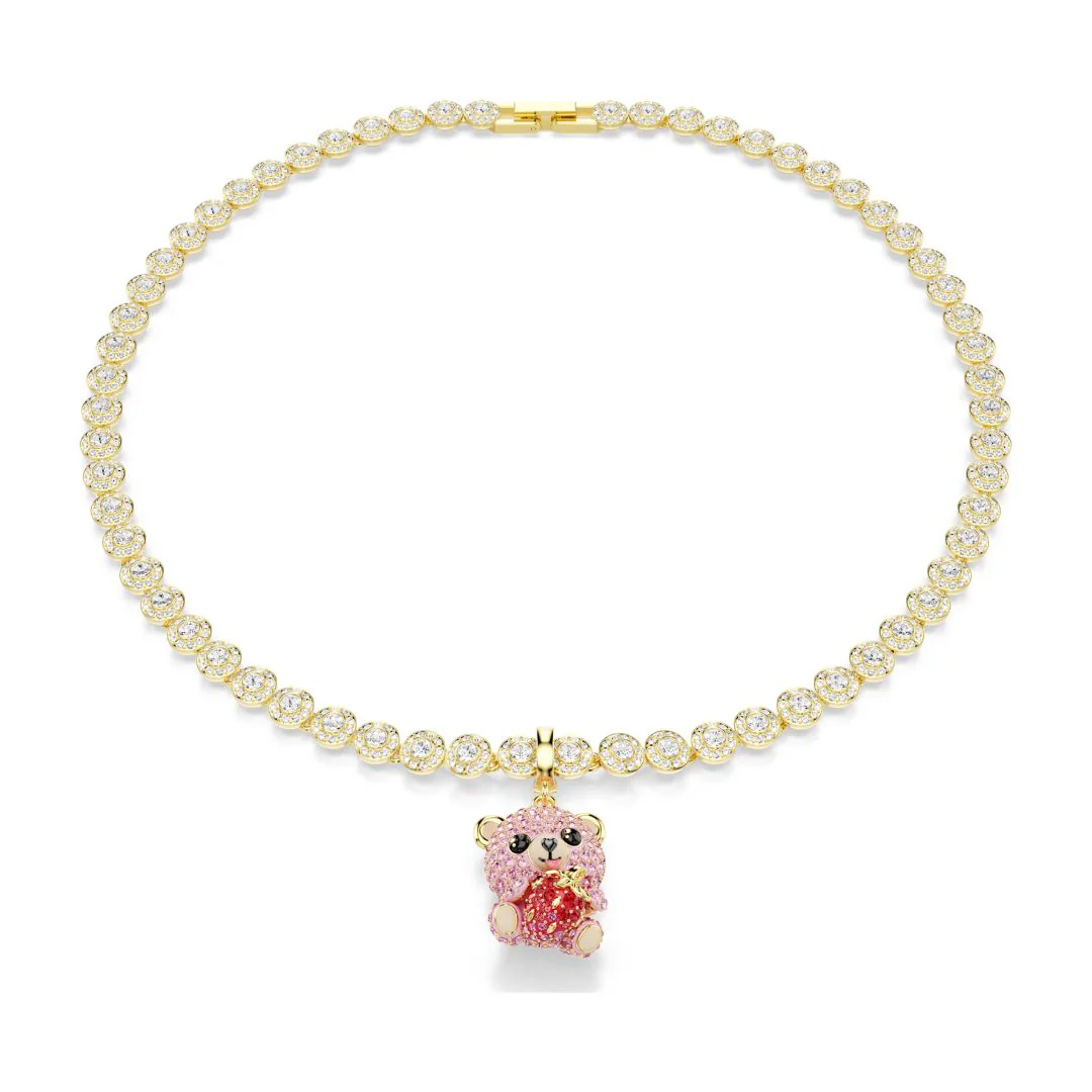 Swarovski Idyllia charm, keltakullattu ja vaaleanpunaiset kristallit, 5738357 - Image 3