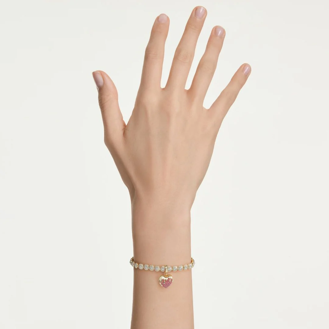 Swarovski Idyllia charm, keltakullattu ja vaaleanpunaiset kristallit, 5742953 - Image 2