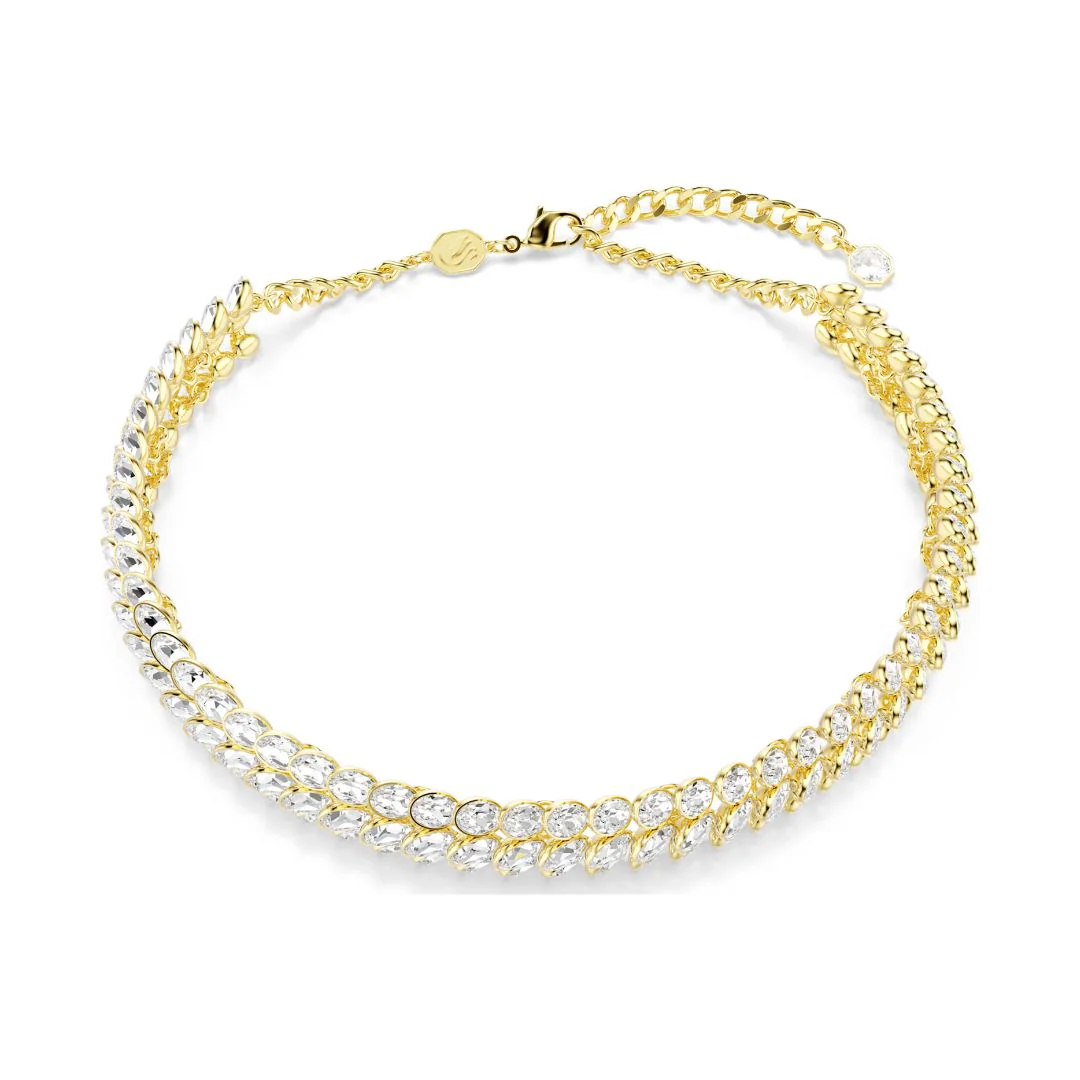 Swarovski Idyllia choker kaulakoru, keltakullanväri ja kirkkaat kristallit, 5723541