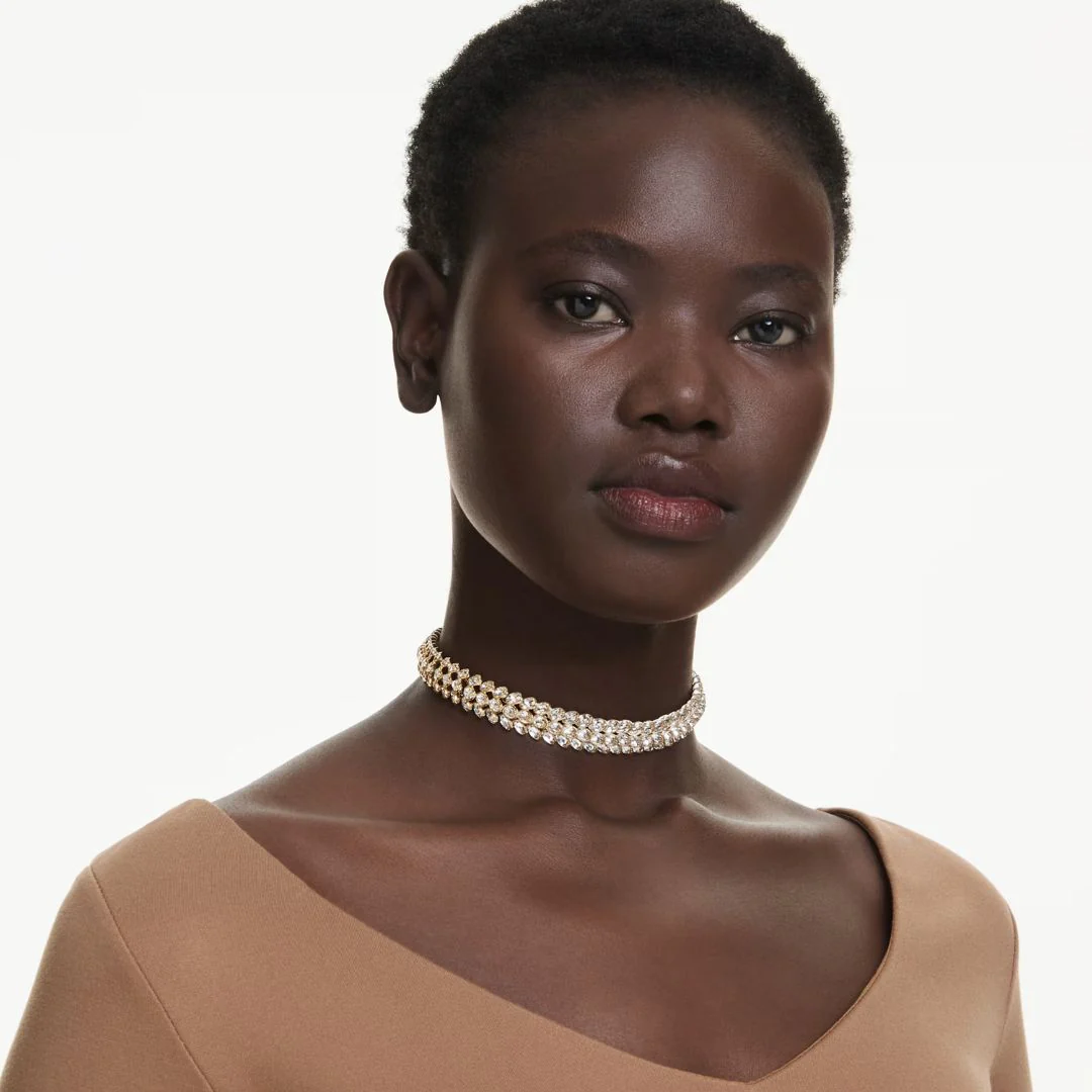 Swarovski Idyllia choker kaulakoru, keltakullanväri ja kirkkaat kristallit, 5723541 - Image 2