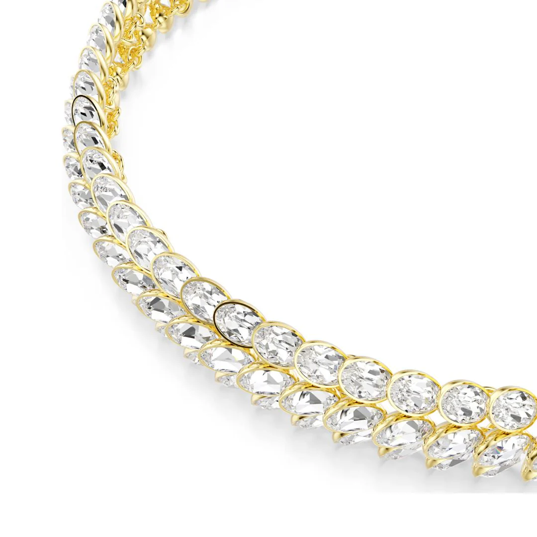 Swarovski Idyllia choker kaulakoru, keltakullanväri ja kirkkaat kristallit, 5723541 - Image 4