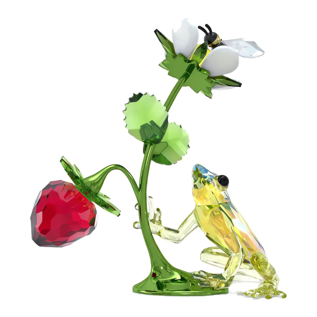 Swarovski Idyllia Frog, Bee and Strawberry -kristallikoriste 5667599 - Image 3