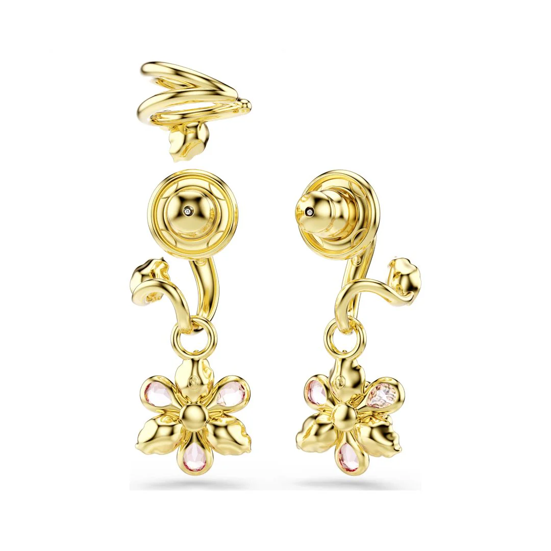 Swarovski Idyllia korvakorut ja ear cuff, setti, keltakullanväri ja eri väriset kristallit 5732386 - Image 3