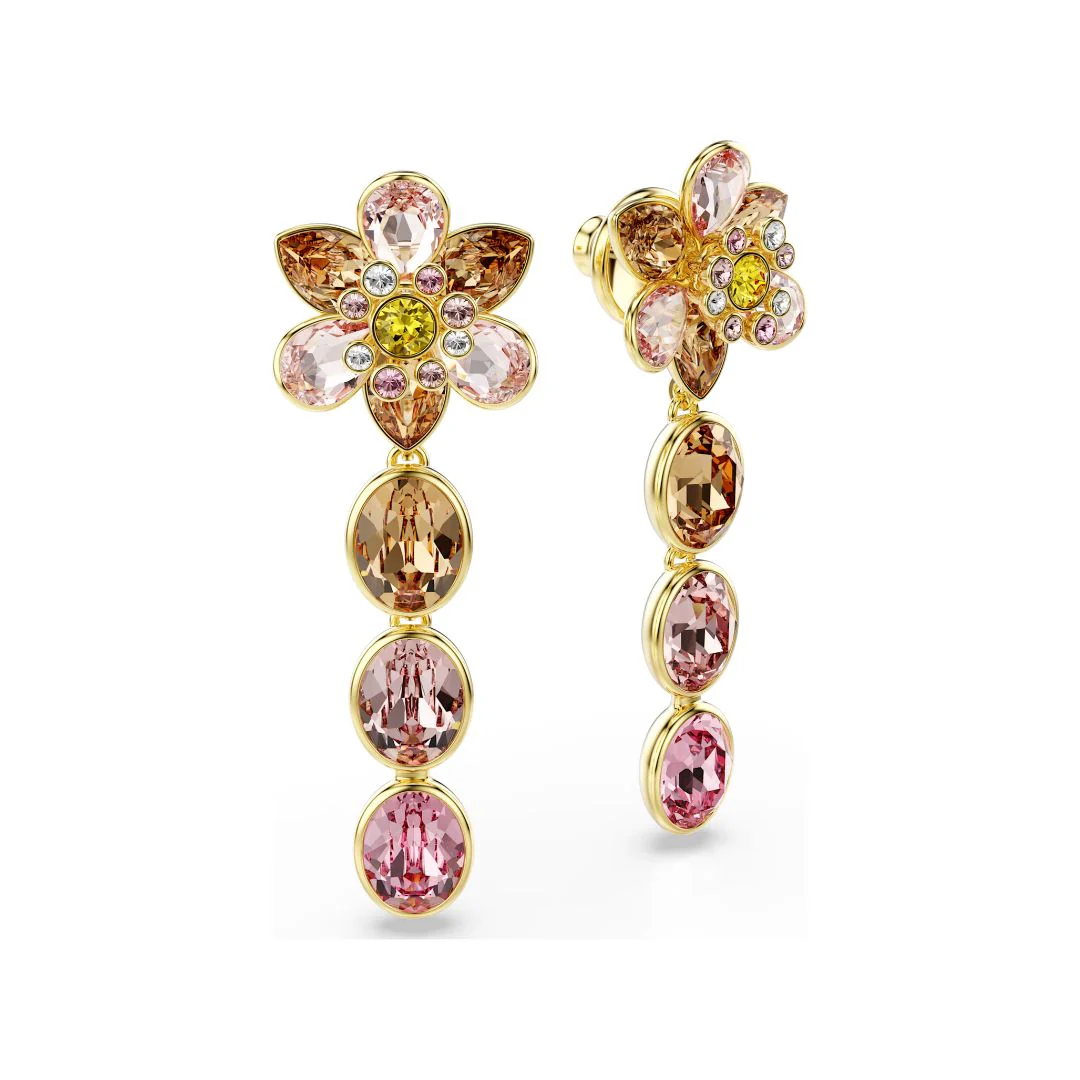 Swarovski Idyllia korvakorut, keltakullanväri ja eriväriset kristallit, 5732381 - Image 2