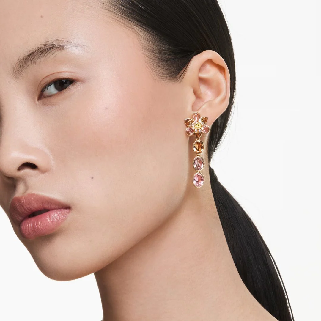 Swarovski Idyllia korvakorut, keltakullanväri ja eriväriset kristallit, 5732381 - Image 3