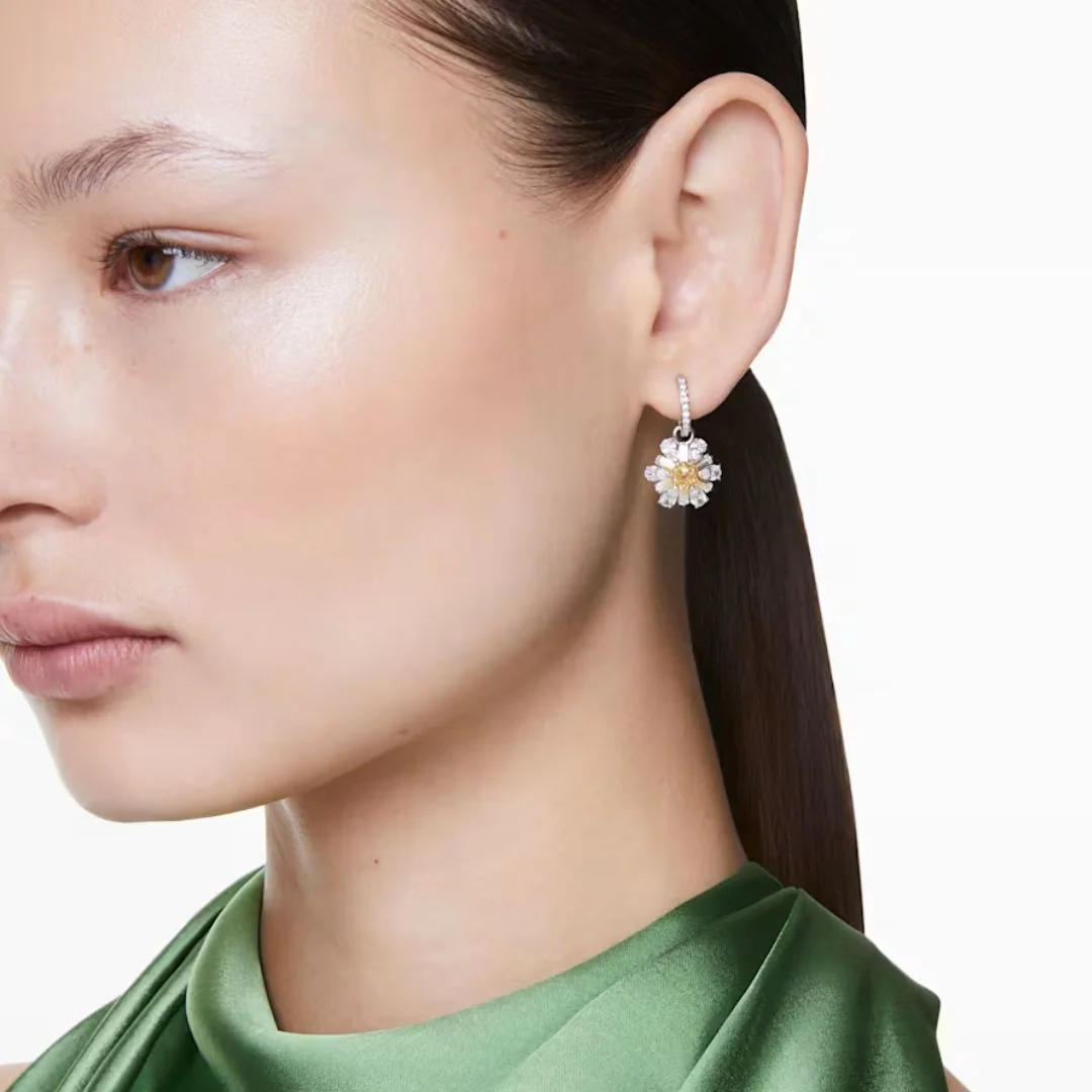 Swarovski Idyllia korvakorut, vaalea metalli ja keltaiset kristallit, 5683243 - Image 2