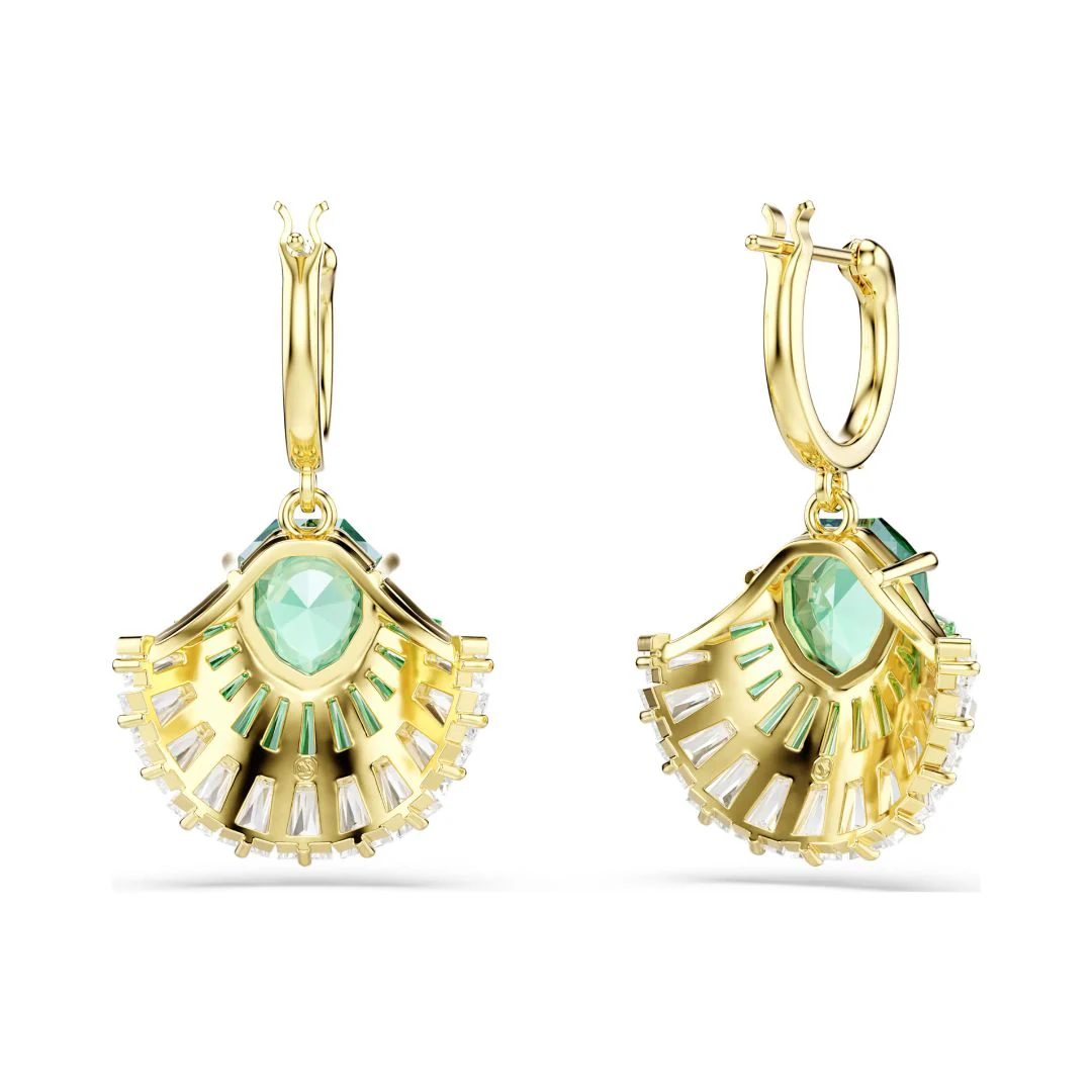 Swarovski Idyllia korvakorut, keltakullattu, vihreä kristalli ja zirkonit, 5709378 - Image 5