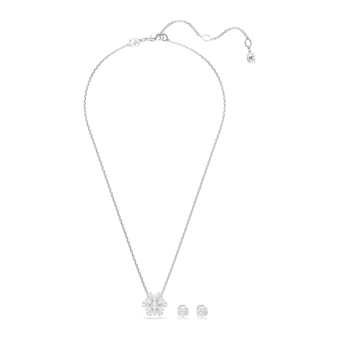 Swarovski Idyllia riipus ja korvakorut, vaalea metalli ja kirkkaat kristallit, 5691486 - Image 3