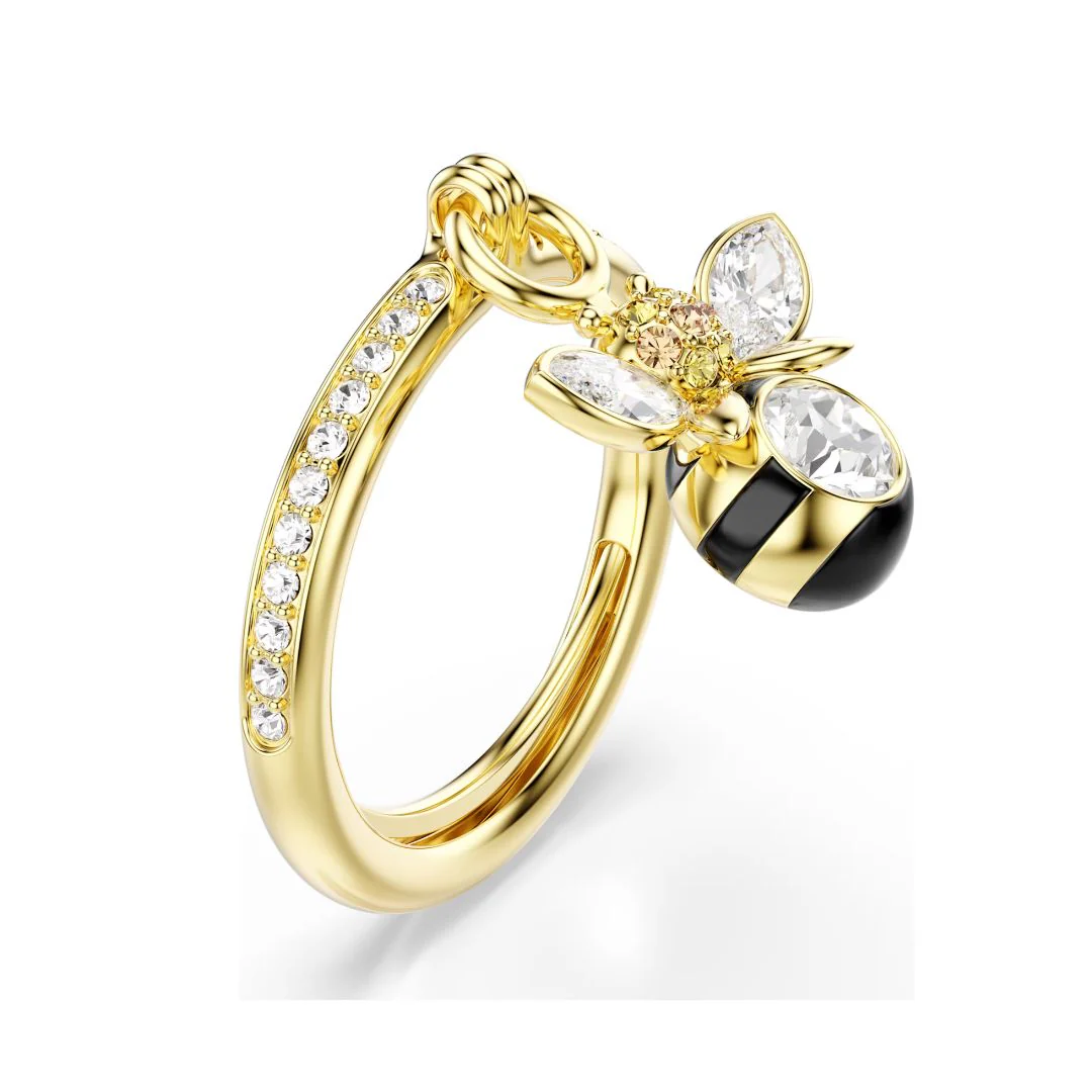Swarovski Idyllia sormus, keltakullattu ja kirkkaat kristallit - Image 3