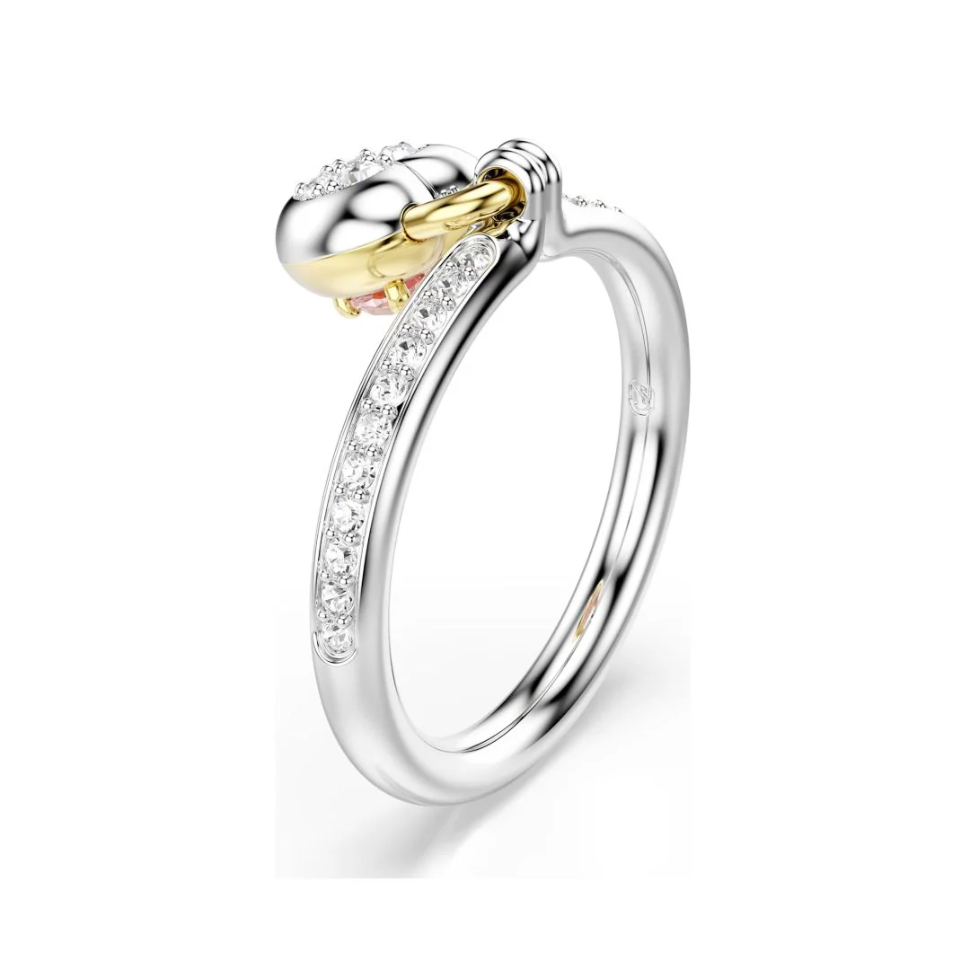 Swarovski Idyllia sormus, keltakullattu ja vaaleanpunainen kristalli - Image 3