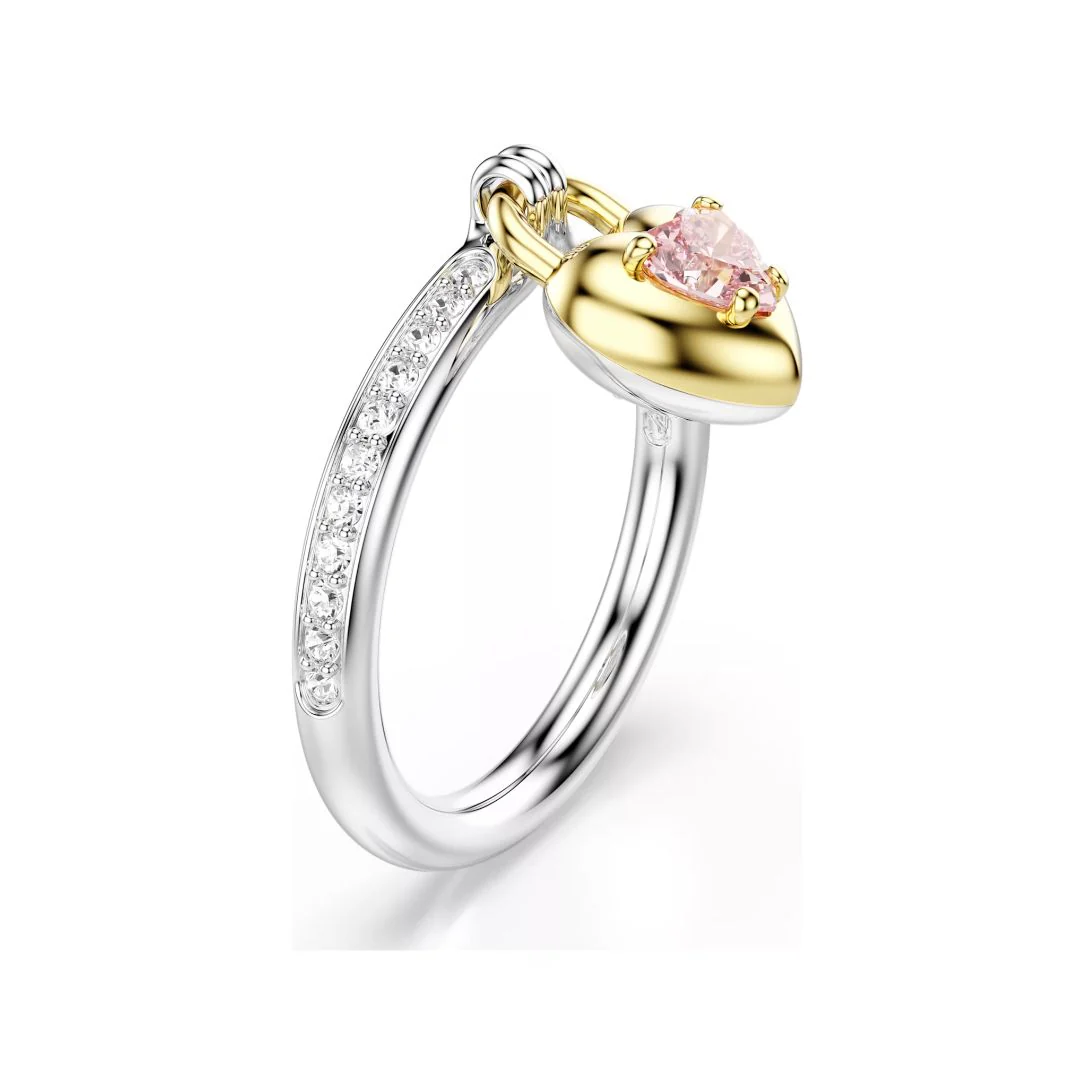 Swarovski Idyllia sormus, keltakullattu ja vaaleanpunainen kristalli - Image 4