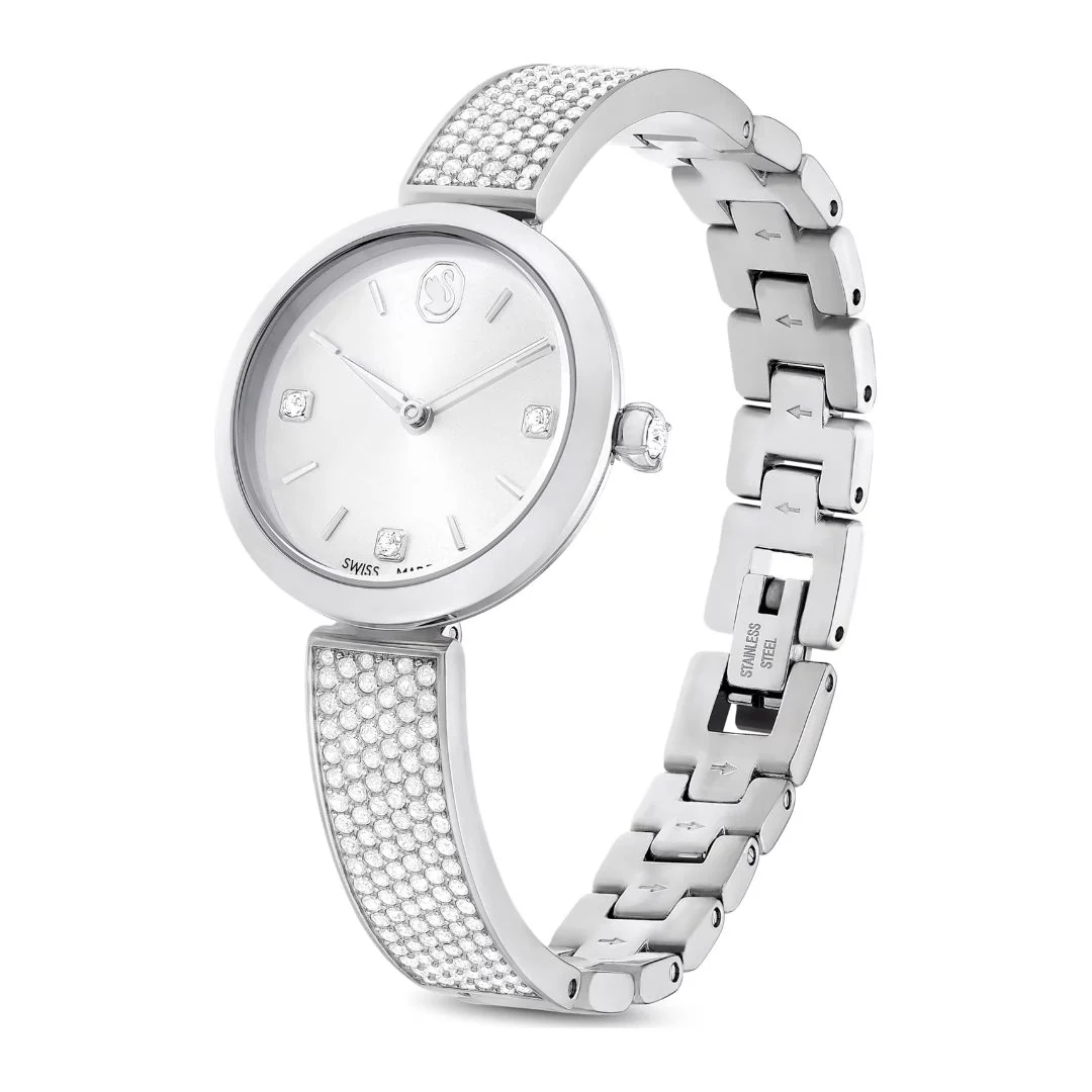 Swarovski Illumina rannekello, hopeanvärinen ja kirkkaat kristallit, 5671205 - Image 4