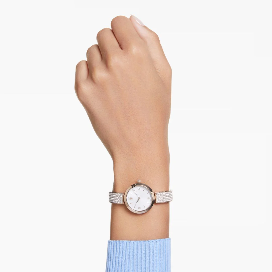Swarovski Illumina rannekello, samppanjakullanväri ja kirkkaat kristallit, 5671196 - Image 2