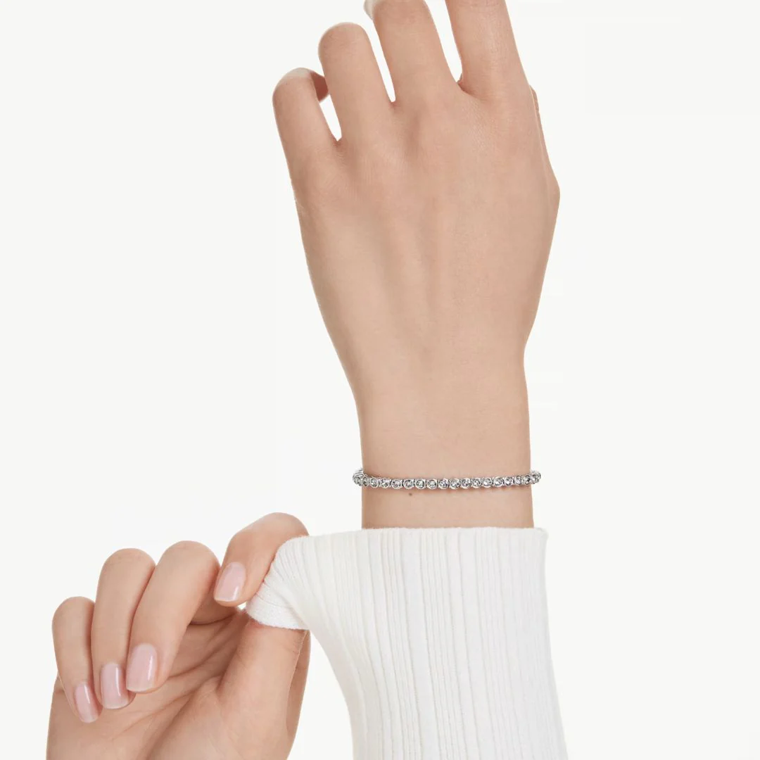 Swarovski Imber Emily Tennis rannekoru, vaalea metalli ja harmaat kristallit, 5734238 - Image 3