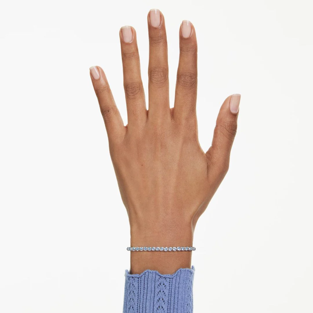 Swarovski Imber Emily Tennis rannekoru, vaalea metalli ja siniset kristallit, 5734239 - Image 3