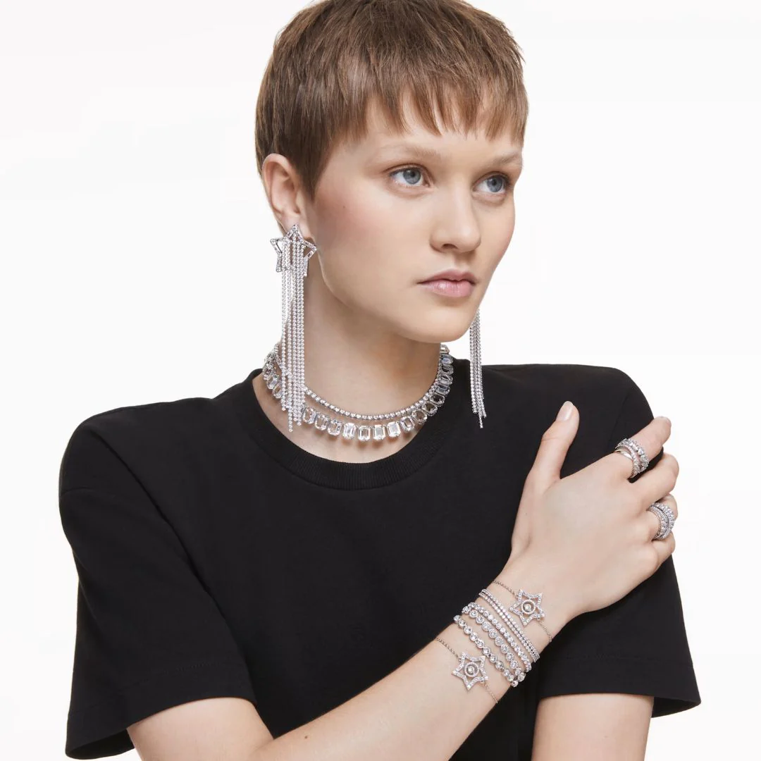 Swarovski Imber Emily Tennis rannekoru, vaalea metalli ja siniset kristallit, 5734239 - Image 6