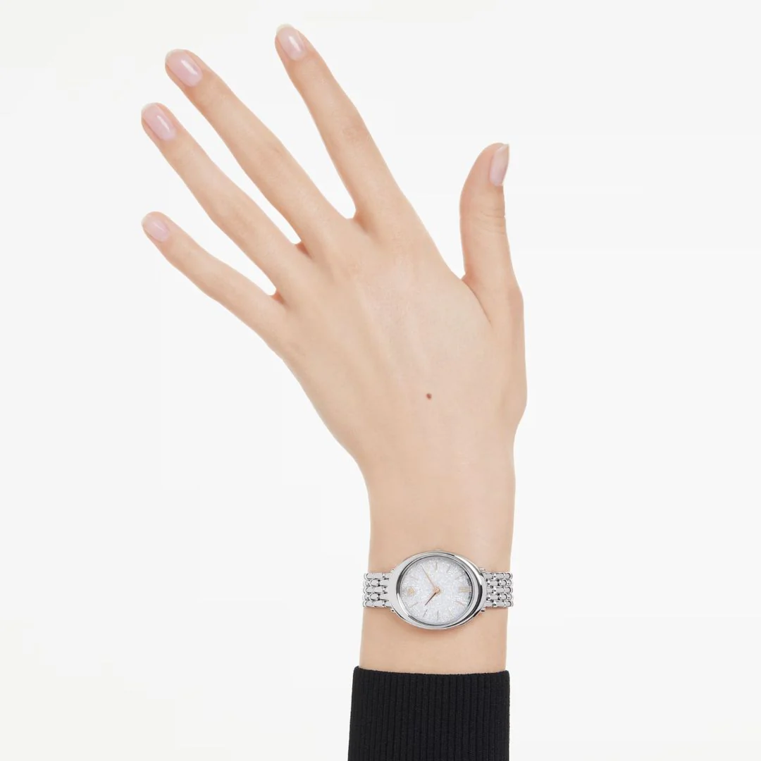 Swarovski Imber oval rannekello, vaalea metalli ja kirkkaat kristallit, 5717590 - Image 2
