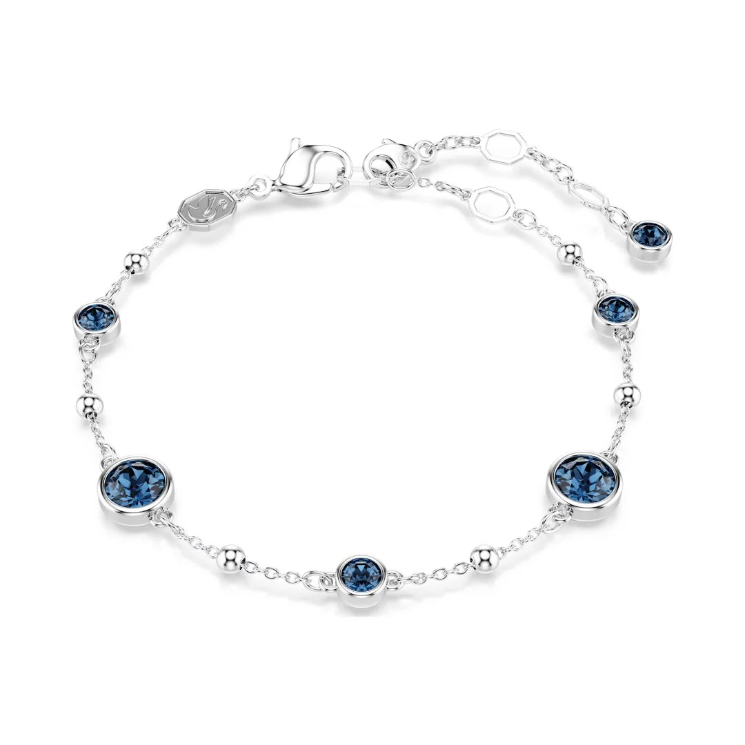 Swarovski Imber rannekoru, vaalea metalli ja siniset kristallit, 5730679
