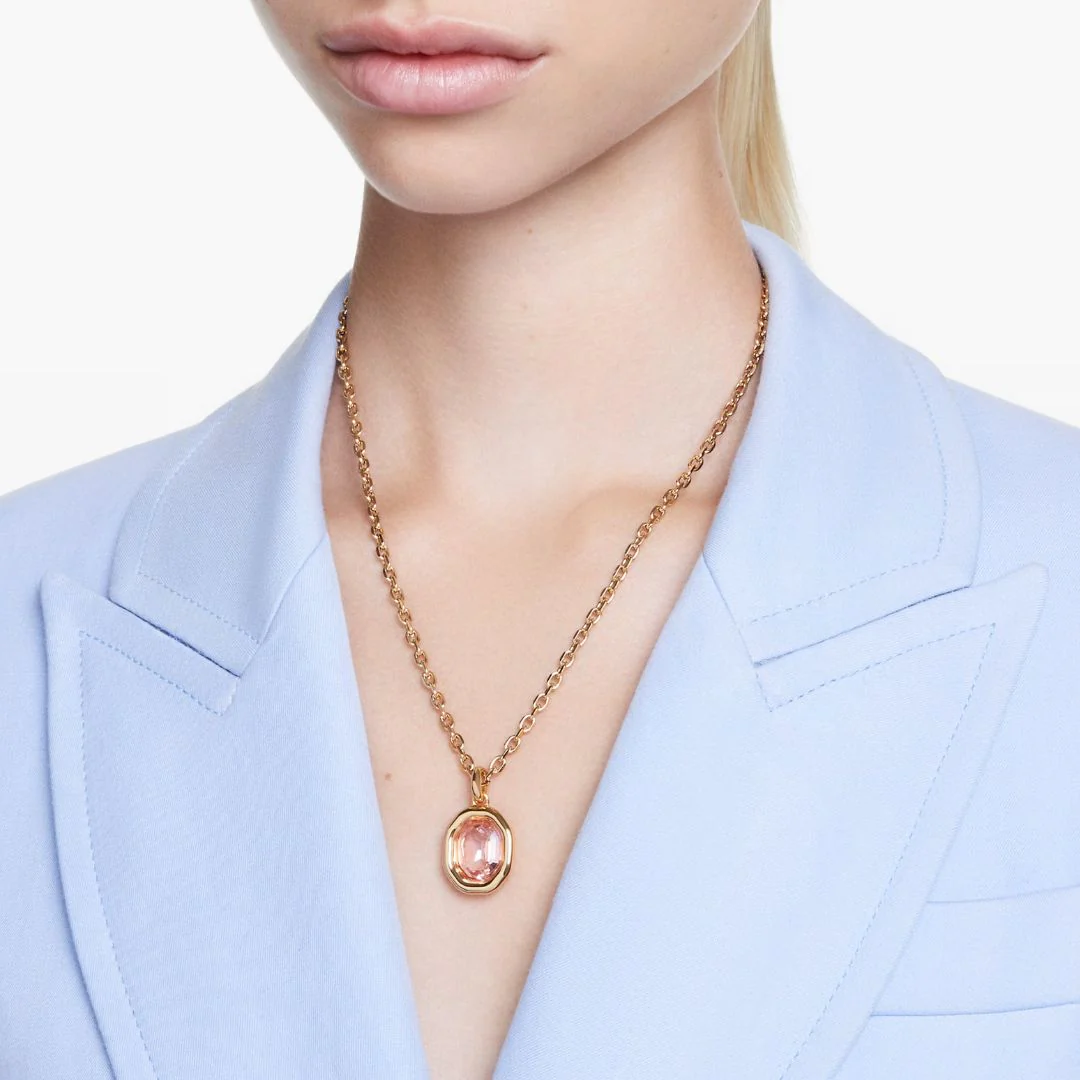 Swarovski Imber riipus, keltakullattu ja vaaleanpunainen kristalli, 5682531 - Image 2