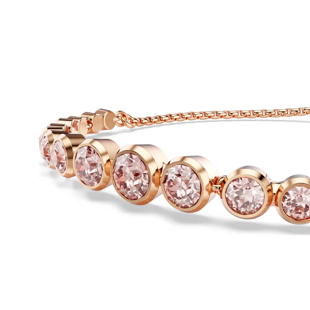 Swarovski Imber Tennis rannekoru, ruusukullanväri ja vaalenapunaiset kristallit, 5718204 - Image 4