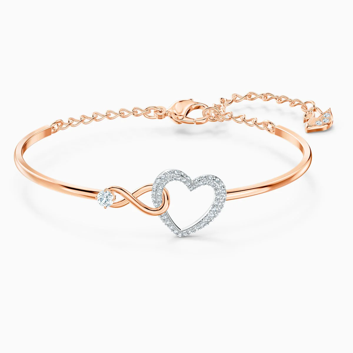 Swarovski Infinity Heart kristallirannekoru, kullanvärinen