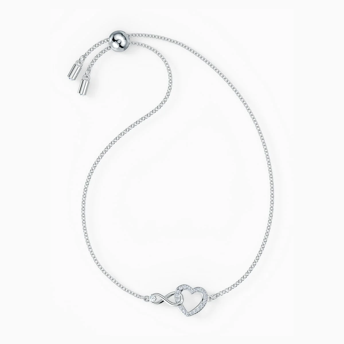 Swarovski Infinity Heart kristallirannekoru, valkoinen - Image 2