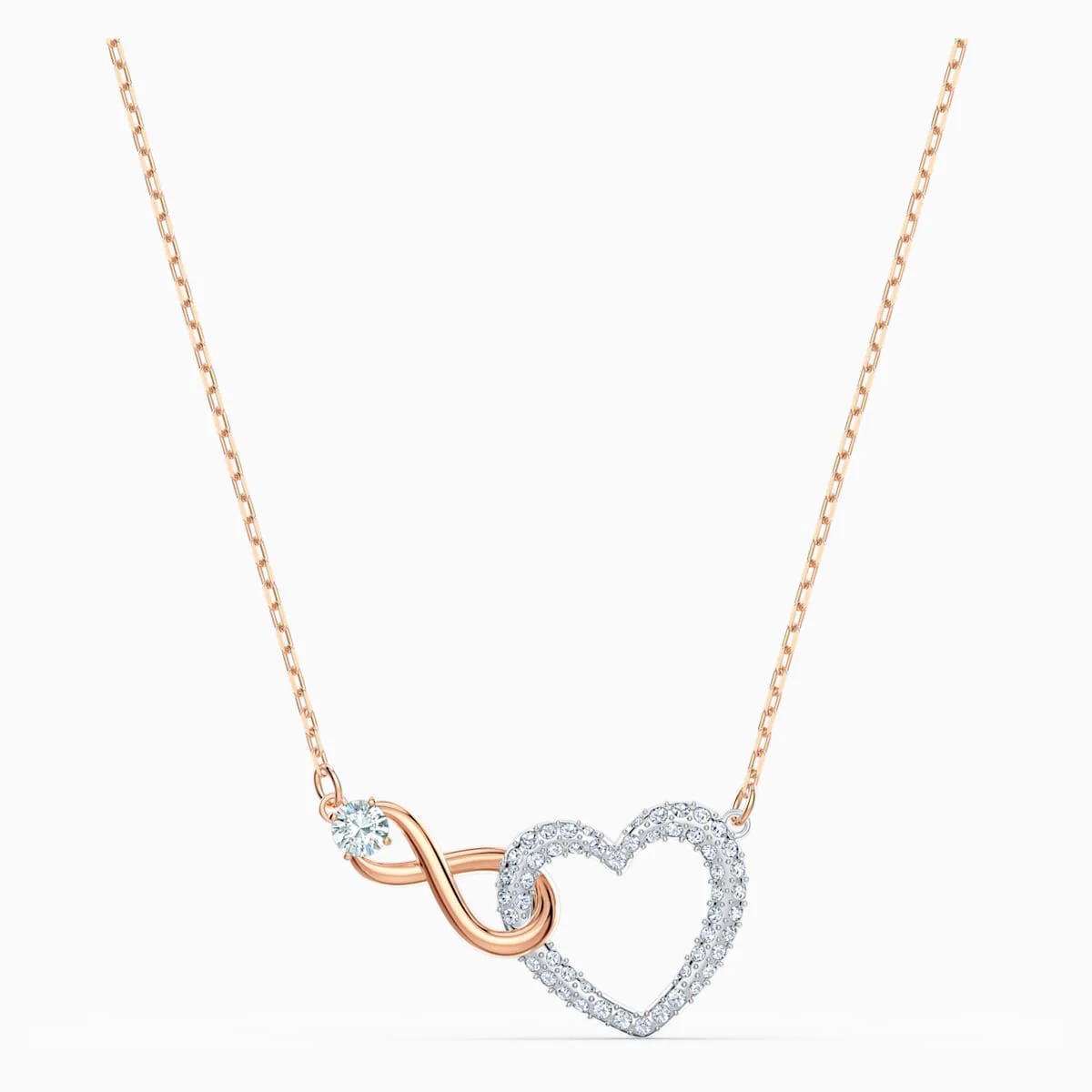 Swarovski Infinity kristalliriipus, rosekullan väri - Image 2