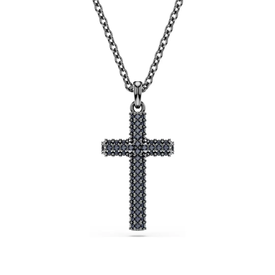 Swarovski Insigne ristiriipus, tumma metalli ja harmaat kristallit 5727985