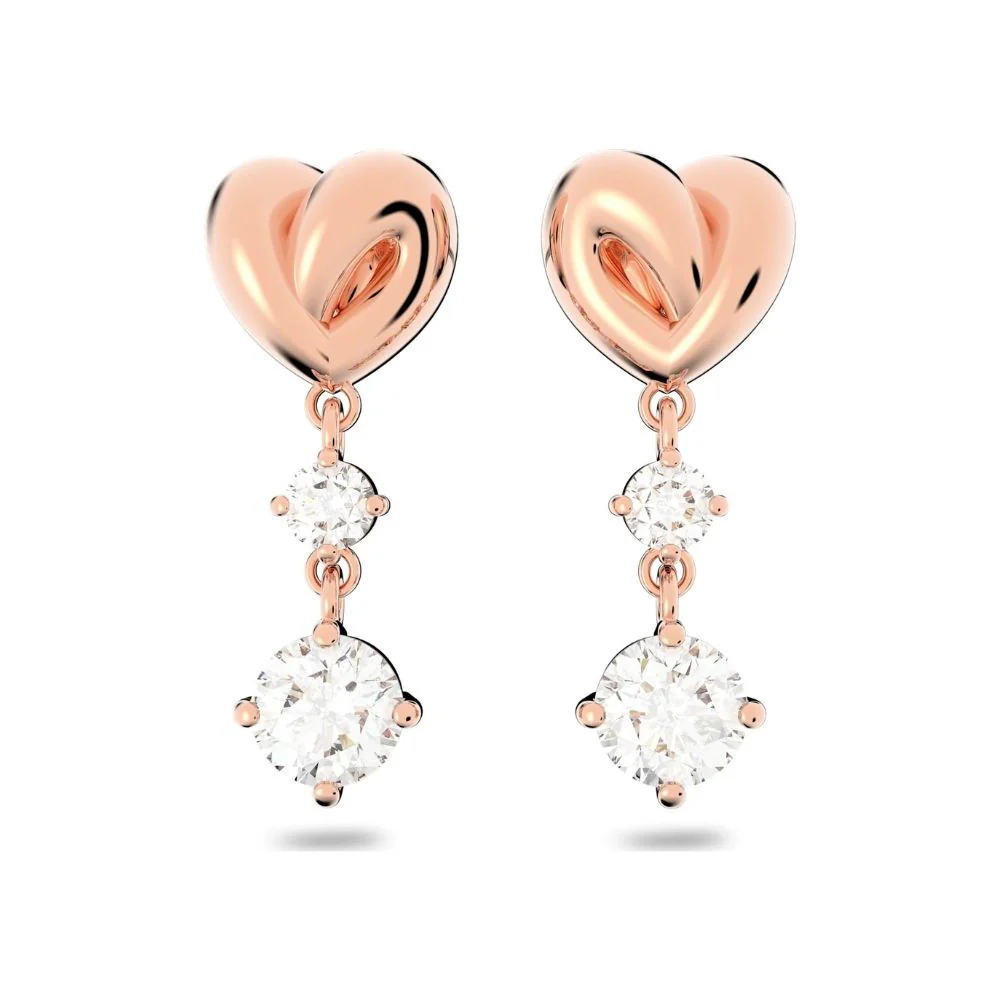 Swarovski Lifelong Heart korvakorut, rosekullan väriset