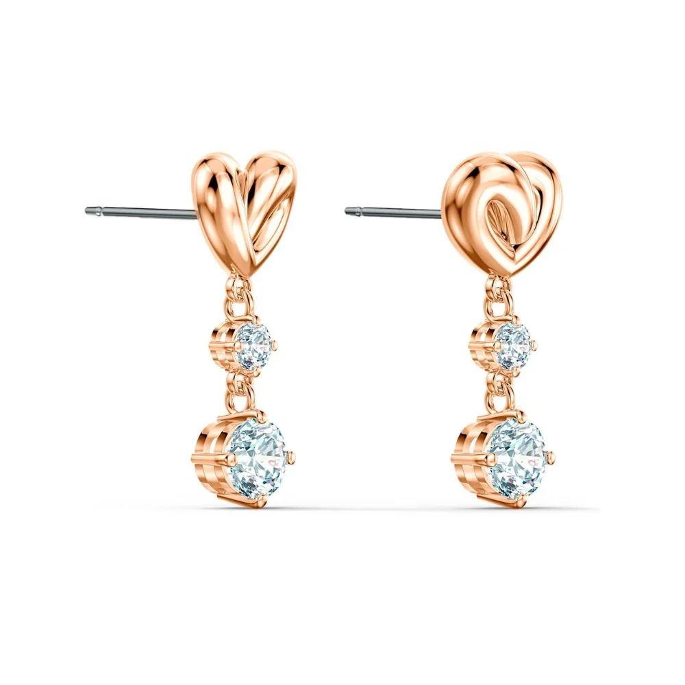 Swarovski Lifelong Heart korvakorut, rosekullan väriset - Image 2