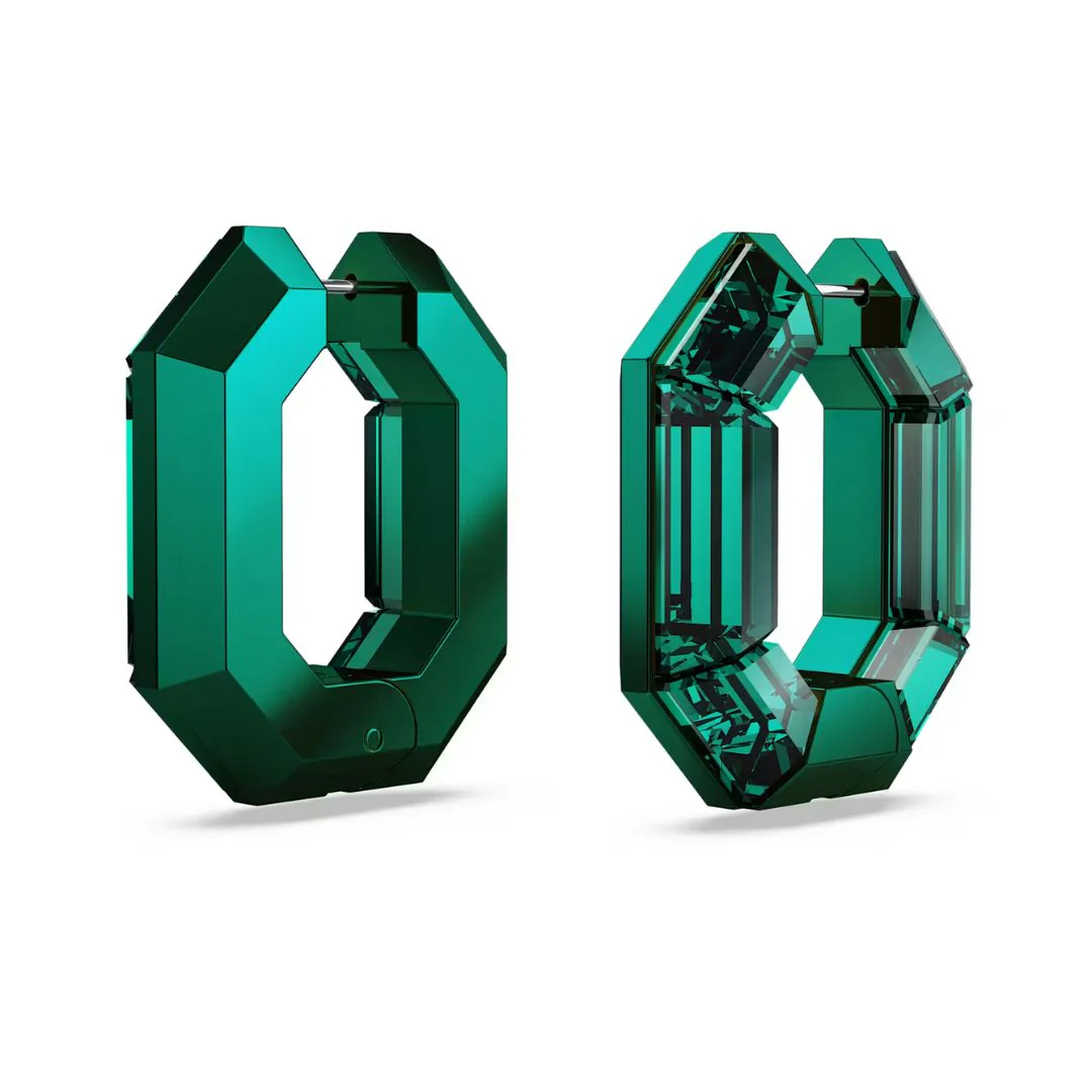 Swarovski Lucent rengaskorvakorut, vihreä metalli ja vihreät kristallit 5680786 - Image 4